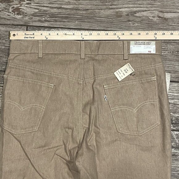 VTG NWT Levi’s Signature Action Jeans 38x29 Skosh More Room Cotton Blend Tan NWT - Picture 7 of 8